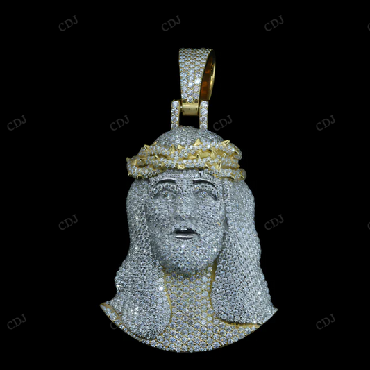 Hip Hop Moissanite Iced Out Jesus Pendant hip hop jewelry CustomDiamJewel