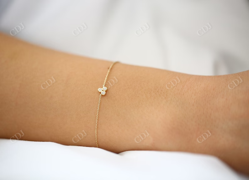 0.10CTW Moissanite Dainty Diamond Bracelet  customdiamjewel   