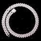 18k White Gold Square Cuban Link Chain For Men CustomDiamJewel