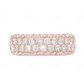 Sterling Silver Round Moissanite Four Row Diamond Eternity Ring Engagement Ring CustomDiamJewel