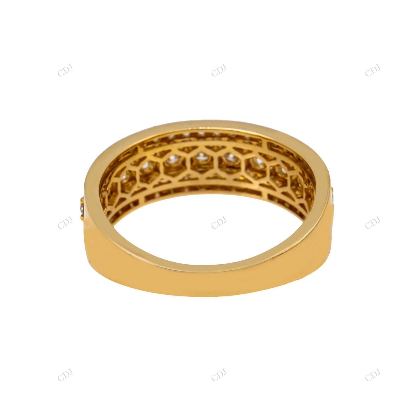 Yellow Gold Moissanite Luxury Wedding Band hip hop jewelry customdiamjewel