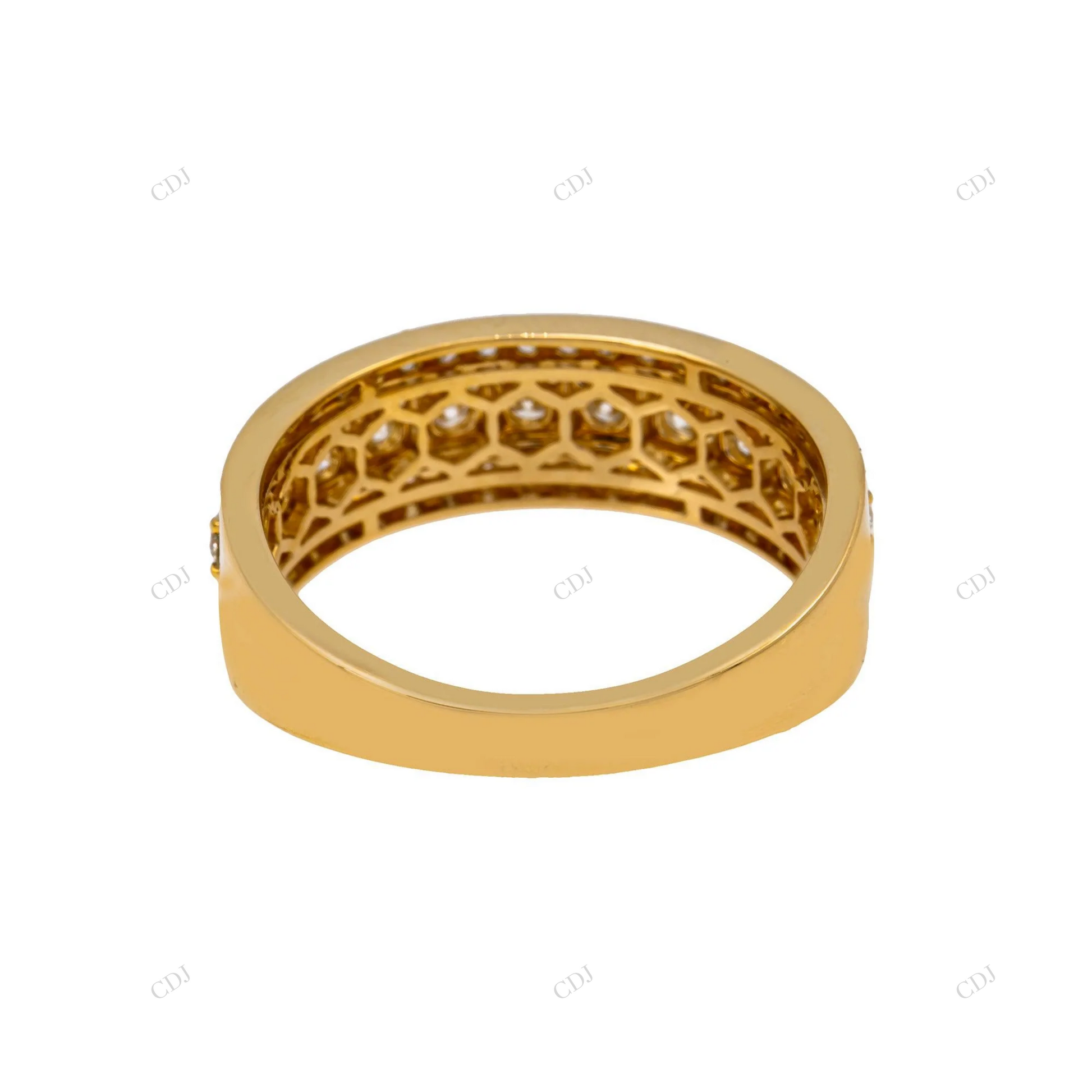 Yellow Gold Moissanite Luxury Wedding Band hip hop jewelry customdiamjewel