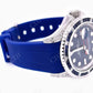 Customized Blue Rubber Belt Men's Rolex Watch customdiamjewel
