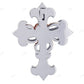 10K Rose White Gold Lab Grown Diamond Rose Cross Pendant Hip Hop Pendent CustomDiamJewel