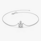 0.10CTW Moissanite Dainty Diamond Bracelet  customdiamjewel Sterling Silver White Gold VVS-EF