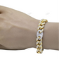 Iced Out 925 Sterling Silver Mariner Style Mens Bracelet