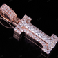 1.5" 1.15 CTW Two Tone Gold Real Diamond Initial 'I' Letter Pendant CustomDiamJewel