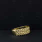 925 Silver Moissanite Cuban Link Round Ring Hip Hop Ring customdiamjewel