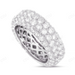 Sterling Silver Round Moissanite Four Row Diamond Eternity Ring Engagement Ring CustomDiamJewel