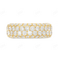 Sterling Silver Round Moissanite Four Row Diamond Eternity Ring Engagement Ring CustomDiamJewel