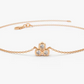 0.10CTW Moissanite Dainty Diamond Bracelet  customdiamjewel Sterling Silver Rose Gold VVS-EF