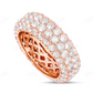 Sterling Silver Round Moissanite Four Row Diamond Eternity Ring Engagement Ring CustomDiamJewel
