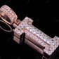 1.5" 1.15 CTW Two Tone Gold Real Diamond Initial 'I' Letter Pendant CustomDiamJewel