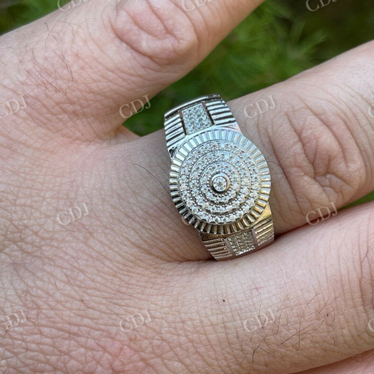 14K Solid Gold Hip Hop Iced Diamond Ring  customdiamjewel   