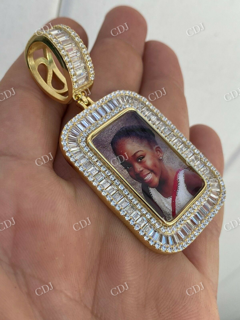 Custom Hip Hop Photo Gold  Pendant  customdiamjewel   