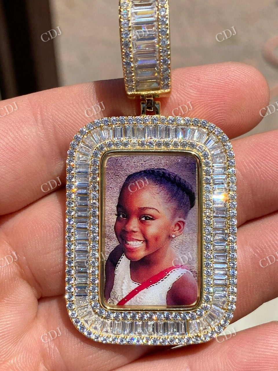 Custom Hip Hop Photo Gold  Pendant  customdiamjewel   