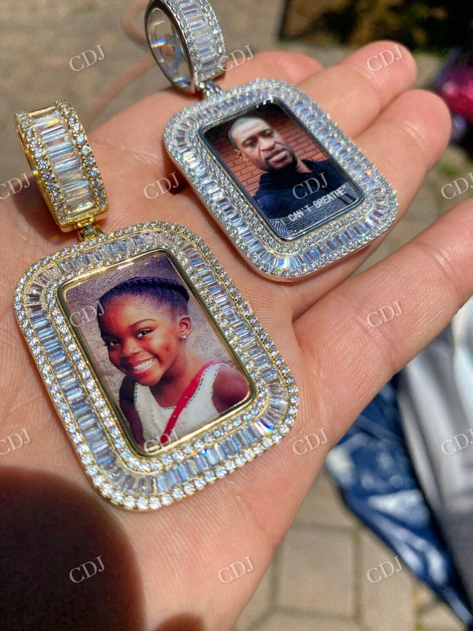 Custom Hip Hop Photo Gold  Pendant  customdiamjewel   
