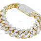 Hip Hop Style Silver Moissanite Cluster Link Bracelets
