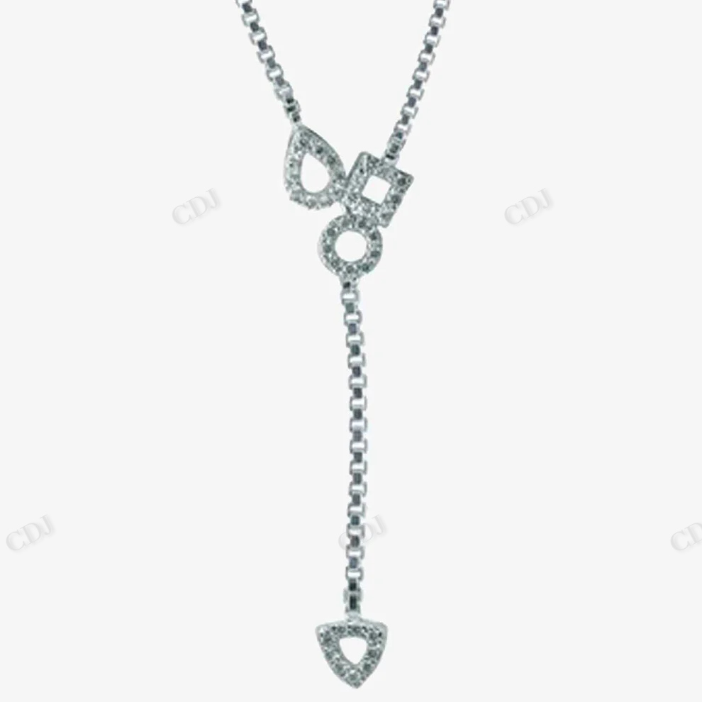 Sterling Silver Drop Style Moissanite Pendant hip hop jewelry CustomDiamJewel