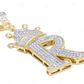 10K Yellow Gold Diamond Custom Initial "R" Pendant CustomDiamJewel