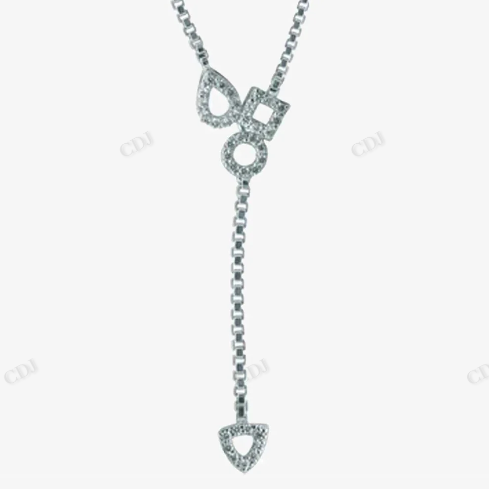 Sterling Silver Drop Style Moissanite Pendant hip hop jewelry CustomDiamJewel