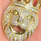 Crown Lion Round Diamond Iced Pendant  customdiamjewel   
