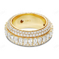 14Kt Emerald Moissanite Gold Full Eternity Band Ring Engagement Ring CustomDiamJewel