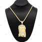 Large Two Tone Gold Plated Jesus Pendant hip hop jewelry CustomDiamJewel