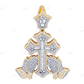 10K Gold Baguette Lab Grown Diamond Cross Pendant Hip Hop Pendent CustomDiamJewel