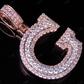 1.5" 1.75 CTW 18k Two Tone Gold Diamond 'G' Initial Letter Pendant CustomDiamJewel