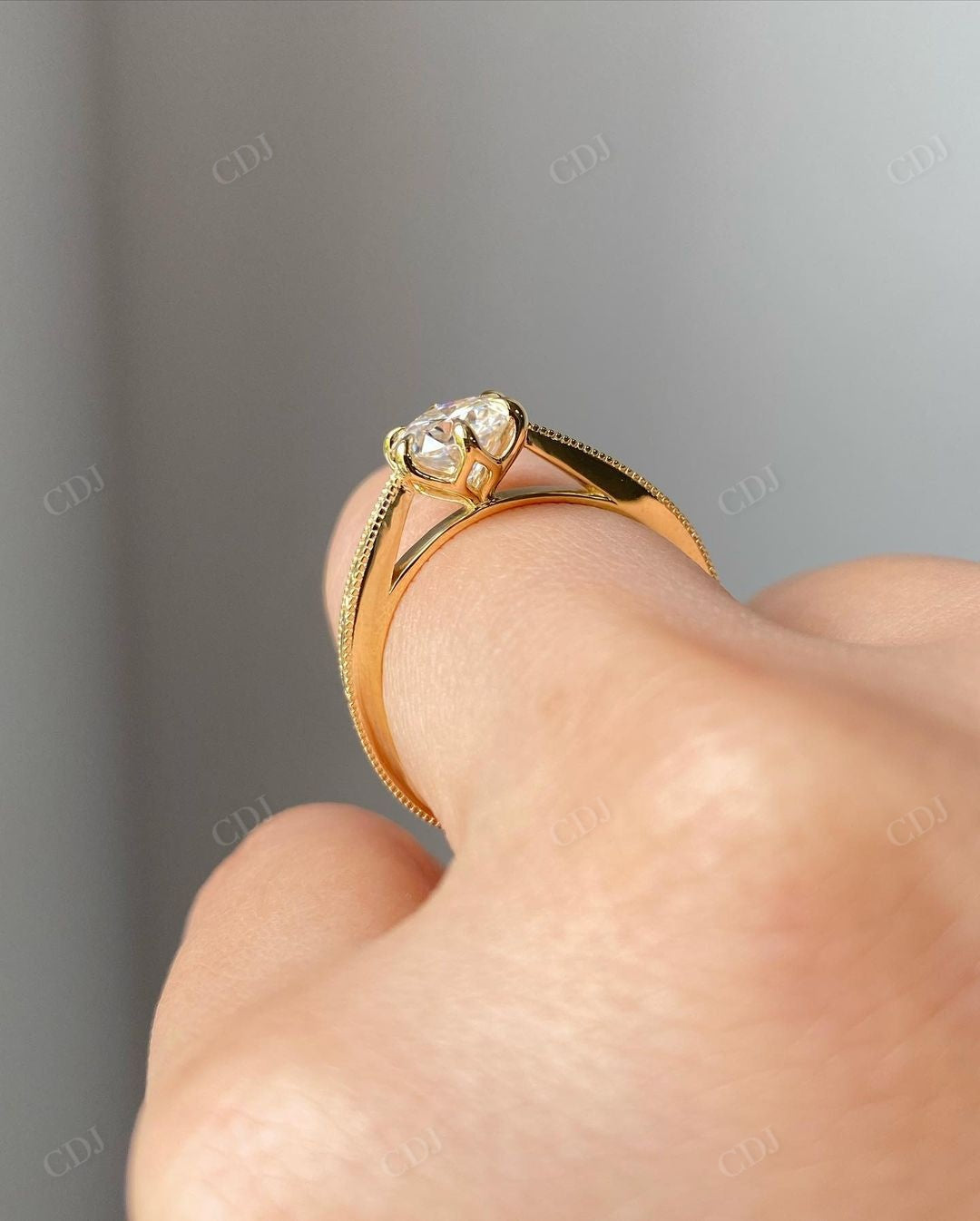 Handmade Solitaire Lab Grown Diamond Bridal Ring customdiamjewel