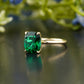 Green Emerald Cushion Cut Ring customdiamjewel