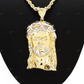Large Two Tone Gold Plated Jesus Pendant hip hop jewelry CustomDiamJewel