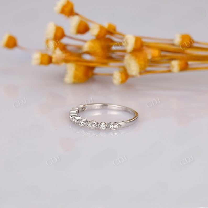 0.15CTW LAb Grown Diamond Milgrain Wedding Band  customdiamjewel   