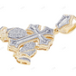 10K Gold Baguette Lab Grown Diamond Cross Pendant Hip Hop Pendent CustomDiamJewel