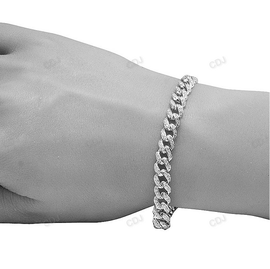 Daily Wear VVS Moissanite Link Bracelet For Men