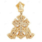 10K Gold Baguette Lab Grown Diamond Cross Pendant Hip Hop Pendent CustomDiamJewel