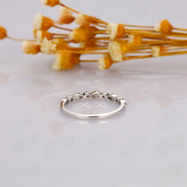 0.15CTW Half Eternity Milgrain Natural Diamond Wedding Band Wedding Band customdiamjewel   