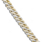 Two Tone 925 Silver Moissanite Trendy Miami Cuban Link Bracelet CustomDiamJewel