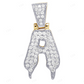 1.10 CTW Mens 10K Gold Drip Initial A Diamond Pendant CustomDiamJewel