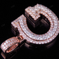 1.5" 1.75 CTW 18k Two Tone Gold Diamond 'G' Initial Letter Pendant CustomDiamJewel