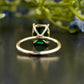 Green Emerald Cushion Cut Ring customdiamjewel