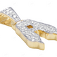 1.10 CTW Mens 10K Gold Drip Initial A Diamond Pendant CustomDiamJewel