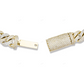 Two Tone 925 Silver Moissanite Trendy Miami Cuban Link Bracelet CustomDiamJewel