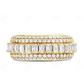 14Kt Emerald Moissanite Gold Full Eternity Band Ring Engagement Ring CustomDiamJewel