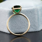 Green Emerald Cushion Cut Ring customdiamjewel