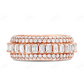14Kt Emerald Moissanite Gold Full Eternity Band Ring Engagement Ring CustomDiamJewel