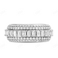 14Kt Emerald Moissanite Gold Full Eternity Band Ring Engagement Ring CustomDiamJewel