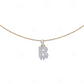 10K Gold Custom Natural Diamond B Letter Pendant For Men CustomDiamJewel