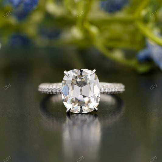Lab-Grown Diamond Cushion Pavé Ring customdiamjewel